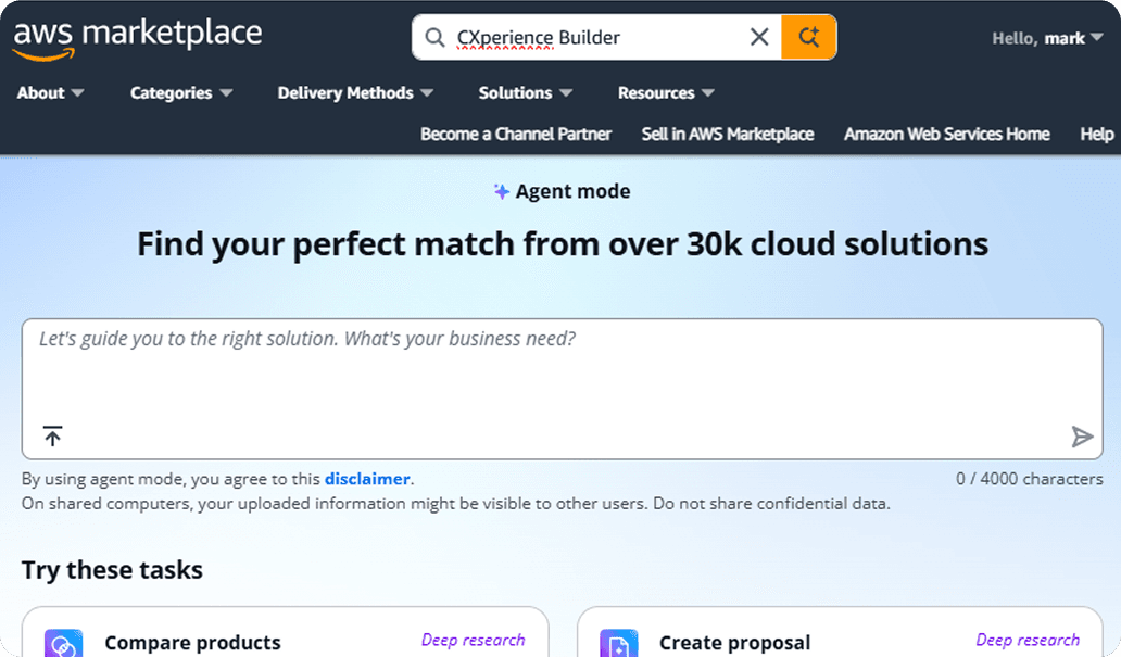 Search CXperience Builder